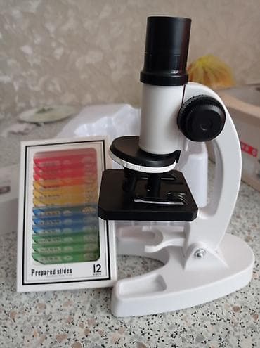купить микрометр: Детский учебный микроскоп с набором готовых образцов. - Тип — 1
