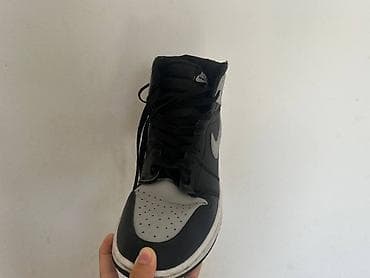 nike tech flece: Nike Air Jordan 1 High, цветовая схема Black/Grey. - Высокие — 4