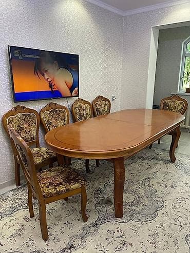 coffee table: Стол и стул для зала, Б/у, Самовывоз, цвет - Коричневый — 4