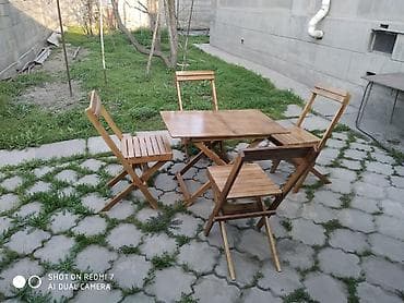 складная мебель: Комплект садовой мебели, Дерево — 2