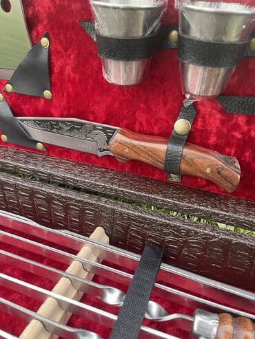 3 очок: Набор без лишних предметов Нож сталь 65х13 Тяпка 6 шампуров — 2