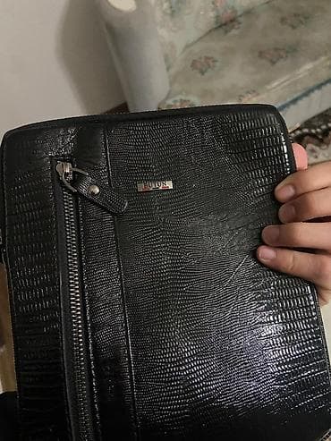 Мужская сумка через плечо BUTUN - Материал: натуральная кожа с