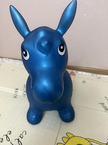 водный батут: Прыгучая надувная игрушка-пони для детей. - Материал: плотная — 2