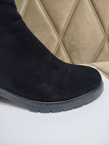 обувь для охоты: Полусапоги замшевые натуральные, на меху натуральном цигейковом — 5