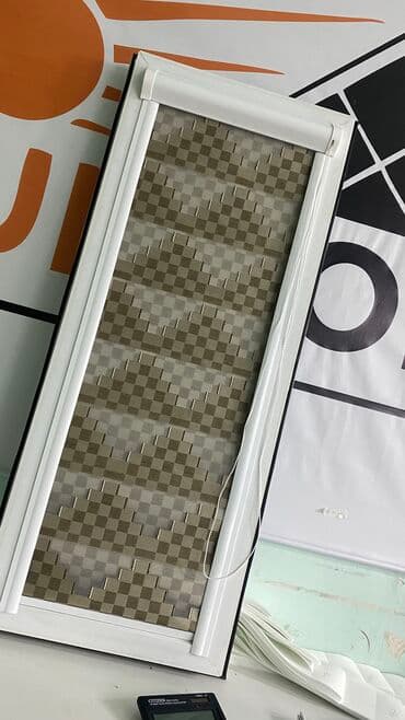 сетка затеняющие: Шторы день-ночь("зебра") ✔ткань - зебра 3d треугольник белый — 4