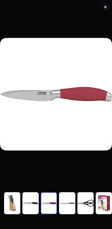 Идиш-аяк: Набор кухонных ножей Rondell Dart, 5 предметов с подставкой Состав — 5