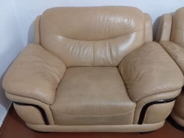 органайзер бишкек: Кожаные диван и два кресла состояние хорошее — 4