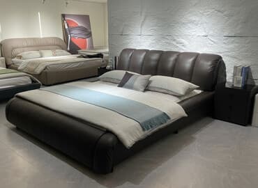 иллюстрации: Двуспальная кровать модель 681# - Современный дизайн с массивным — 1