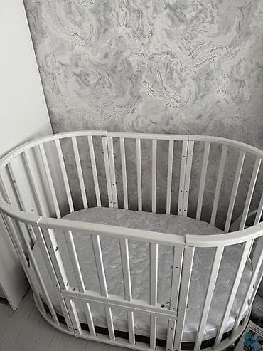 манеж дет: Детская кровать трансформер, Другой тип, цвет - Белый — 1