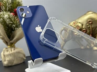 купить планшет айпад бу: IPhone 12 mini, Б/у, 128 ГБ, Синий, Чехол, 73 % — 1