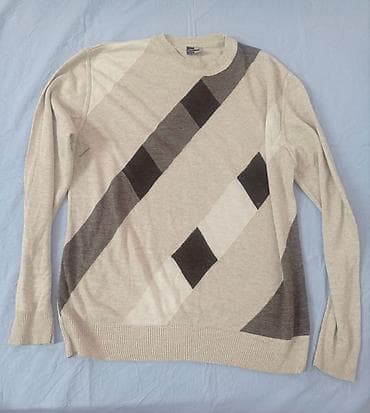 базовая кофта: Тёплые вязаные свитеры - Свитер 1: молочный цвет с тонкими — 3