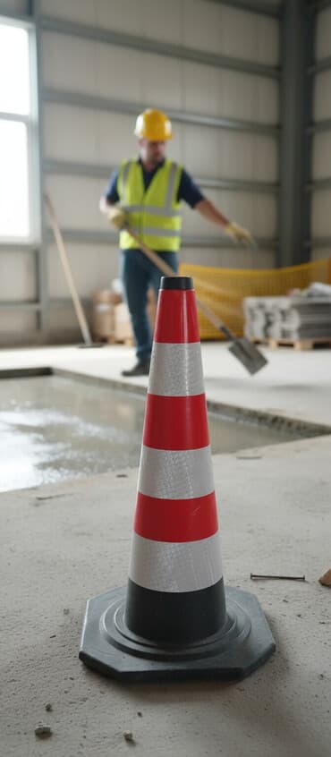 ленточная: Дорожный сигнальный конус с утяжелённым основанием - Материал — 1