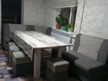 мебель бишкек столы и стулья фото цены: Кухонный стол и стул, Б/у, Самовывоз, Платная доставка, цвет - Синий — 5