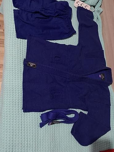 Кимоно для единоборств Adidas (синее) - Комплект: куртка (ги), штаны