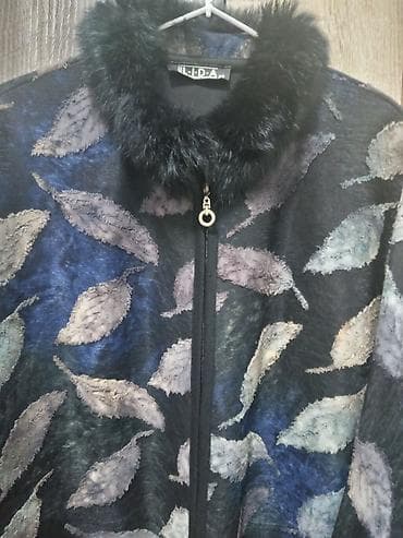 Пончо: Пончо, Классика, Осень-весна, Мех, С меховой отделкой — 2