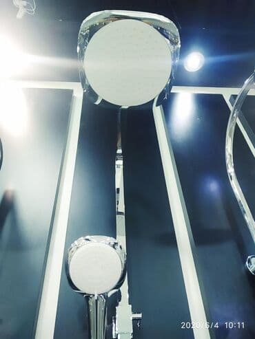 купить смеситель душевой кабины: Душевная стойка цвет белый-никель №4337А63М наш адрес АЮ GRANDул — 5