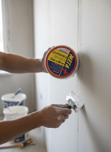 Самоклеющаяся стеклотканевая серпянка предназначена для проклейки