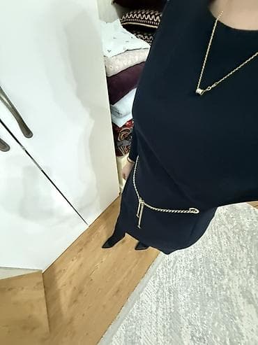 краска для джинсы: Платье BESSINI, арт. 102874 - Цвет: тёмно-синий (navy) - Размер: 40 — 3