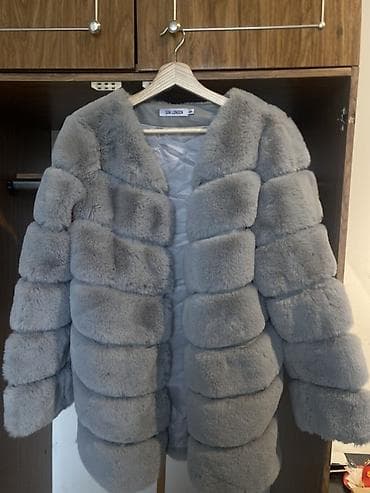 сека: Шуба из искусственного меха GINI LONDON - Цвет: светло‑серый — 1