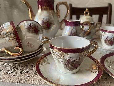 тарелки мадонна: Сервиз кофейный Мадонна редчайший роскошный, из тончайшего — 2