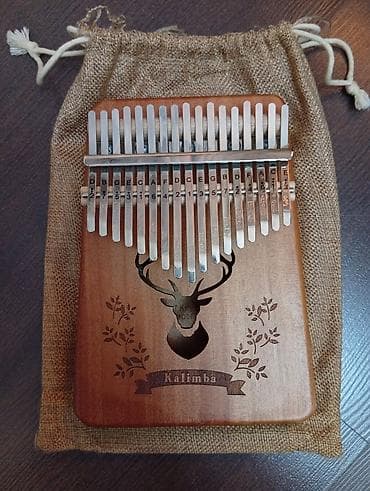 ноты для комуза маш ботой: Калимба 17 клавиш - Деревянный корпус с резным узором (олень) — 2