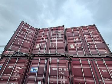 купить жилой контейнер: Продаются Морские контейнеры 20 футов (тип 22G1), бордовый цвет — 2