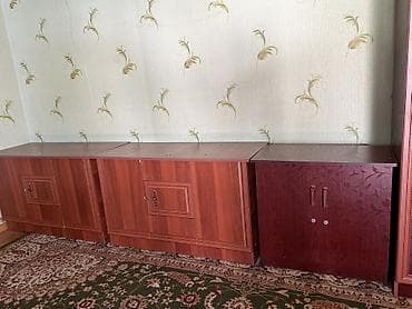 часы диски: Гарнитур для зала, Шкаф, МДФ, цвет - Коричневый — 2