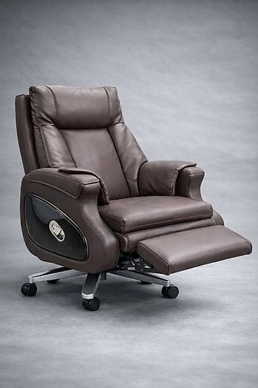 Офис шкафтары: Офис креслолор, Жаңы, Дөңгөлөктүү, түсү - Кара, Экокожа, Акылуу жеткирүү — 3