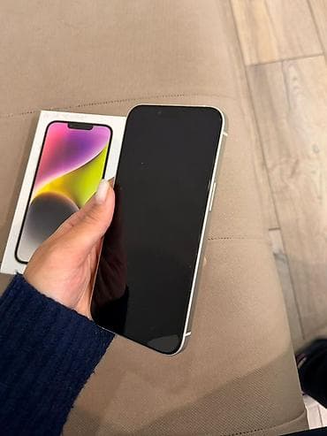 ipone 15: IPhone 14, Б/у, Белый, Коробка — 3