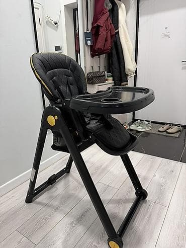 Столы: Стульчик для кормления, Другой бренд, Металл, Другой вид, цвет - Черный — 1