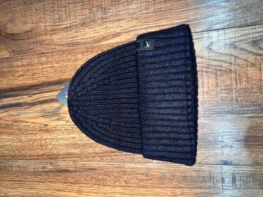 Шапка, Бини, Трикотаж, Осень-весна, С отворотами