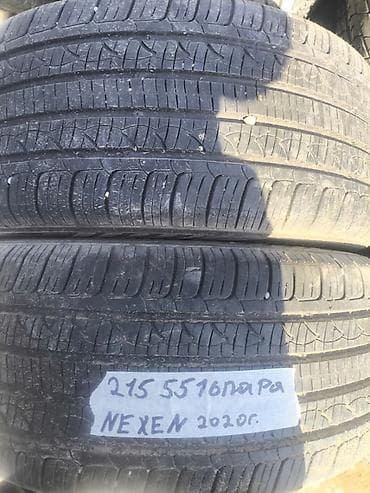 Шины 215 / 55 / R 16, Лето, Б/у, Пара, Легковые, Nexen
