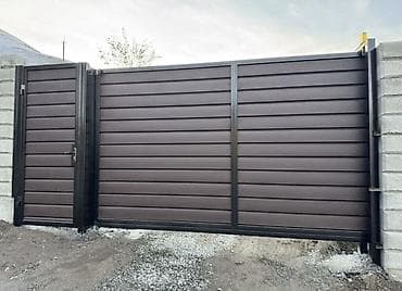 ворота дарбаза: Металлические, Автоматические, Длина: 5 м, Другой бренд, Для частного дома, С калиткой, Оптом, Новый, Бесплатная установка — 4