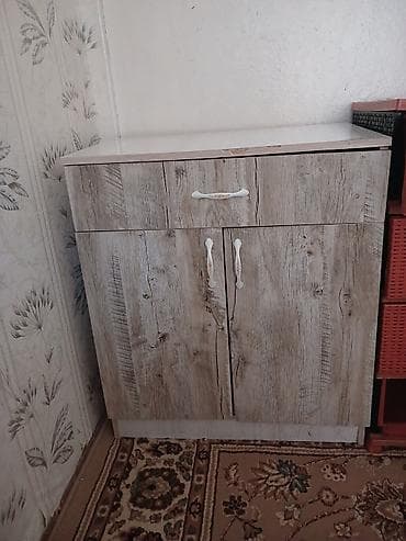 Стенки-шкафы: Компактная тумба с ящиком и распашными дверцами. - Материал: ЛДСП с — 2