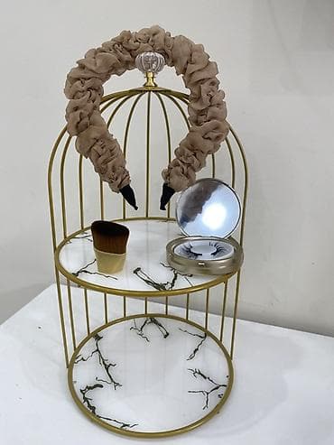 Двухъярусная декоративная подставка-органайзер в виде клетки