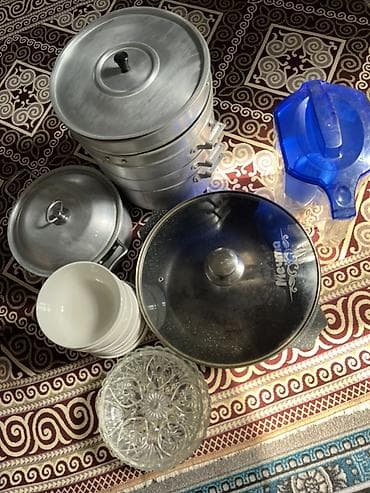 глиняный горшок: Набор кухонной посуды и аксессуаров Состав: - Многоярусная — 4