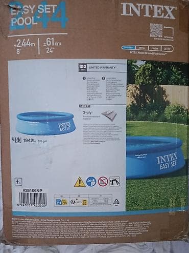 Спорт и отдых: Продается один раз использовали Надувной бассейн Intex Easy Set 244 × — 3