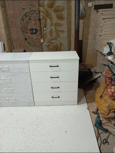 Комоды для одежды: Комод для одежды, Новый, Без зеркала, ЛДСП, цвет - Белый, Бежевый, Самовывоз, Бесплатная доставка, Платная доставка — 2