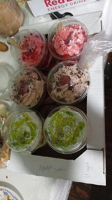 птица домашняя: Десерты в стаканчиках - «Вишня–шоколад»: слоёный десерт в прозрачном — 6