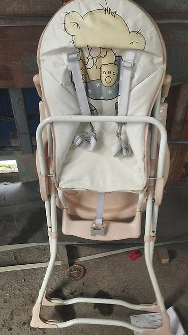 Детские стулья: Стульчик для кормления, Другой бренд, Металл, Другой вид, цвет - Бежевый — 3