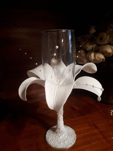 свадебный букет из бисера: Бокалы свадебные 
От 100 сом В наличии — 3