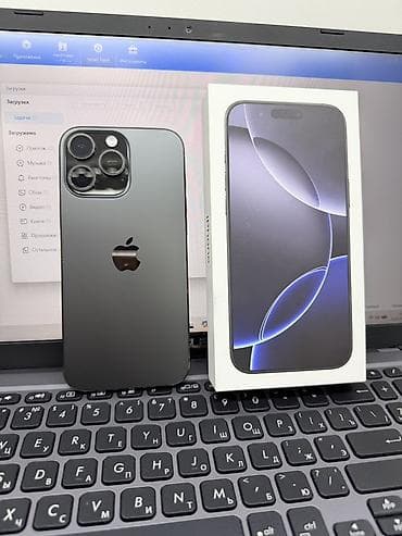 IPhone 16 Pro Max, Б/у, 1 ТБ, Space Gray, Коробка, 92 %