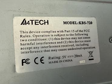 i3 11: Клавиатура, A4Tech, Мембранная, Проводное подключение, Размер: 100% — 2