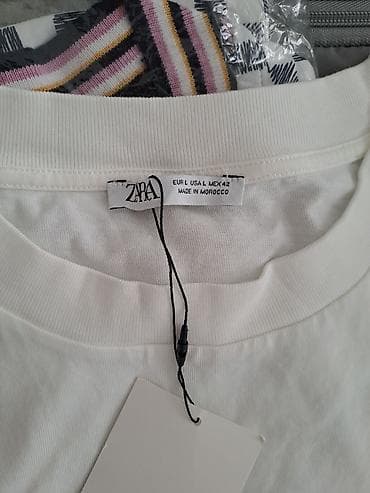 zar: Мужская футболка, XL, 2XL, L, Zara, Новый, цвет - Белый, Платная доставка, Самовывоз — 5
