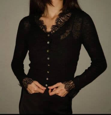 вечерние платья для полных женщин из шифона: Женский ажурный кардиган - Трикотаж тонкой вязки, мягкий и слегка — 4