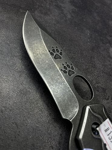 пого стик: Складной нож с гравировкой «Волк» - Тип: складной EDC-нож с клипсой — 4