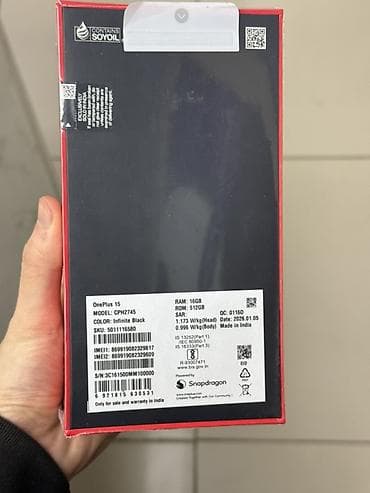 OnePlus: OnePlus 15, Новый, 512 ГБ, цвет - Черный, В рассрочку, 2 SIM — 2