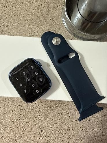 часы apple watch 2: Apple Watch Series 7, 45 мм, алюминий, цвет Blue (тёмно‑синий) — 3