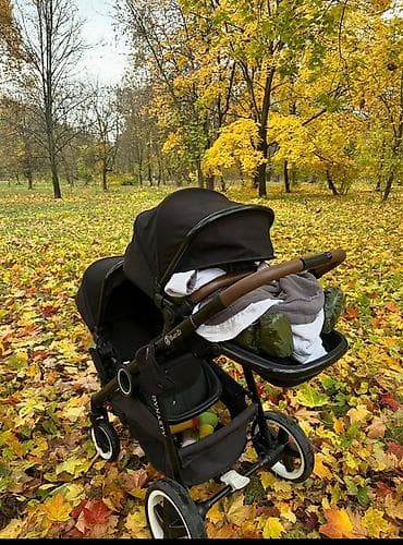 Коляскалар: Балдар арабасы, Башка бренд, түсү - Кара, Колдонулган, Өзү алып кетүү — 1