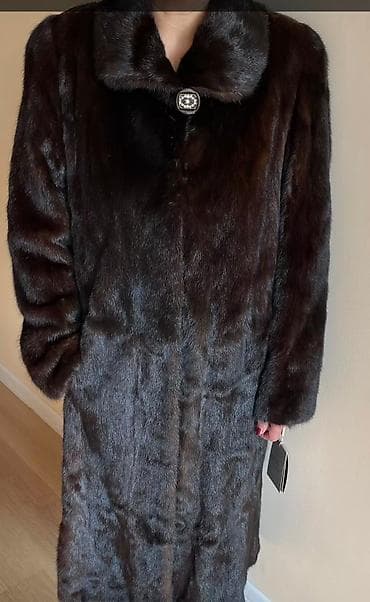 Шуба, Норка, Длинная модель, 4XL